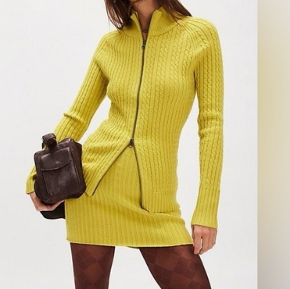 Free People Eliza Mini Skirt Sweater Set